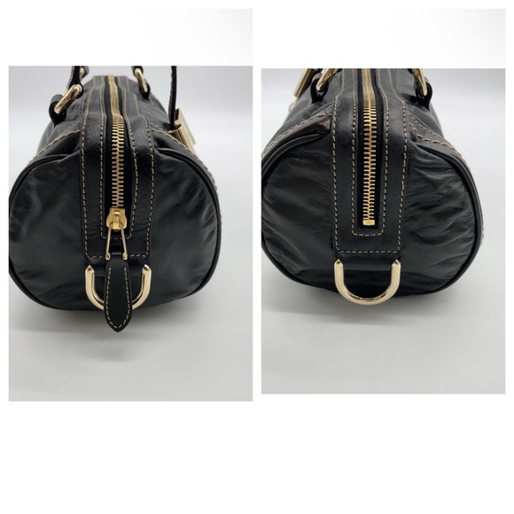 Gucci vintage Black Leather mini Boston bag - Picture 5 of 16